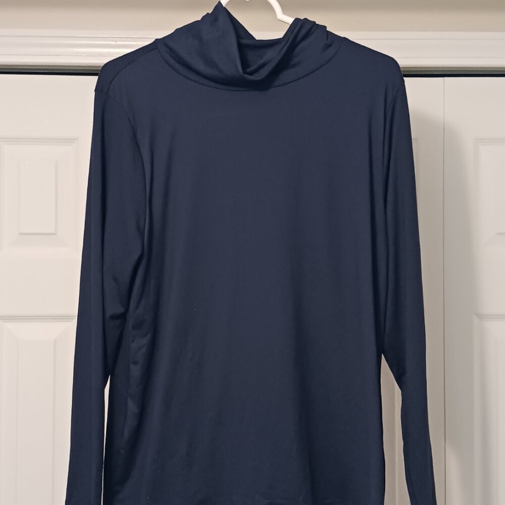 NWT Madison Michelle Blue Turtle Next Long Sleeve Top Size XL